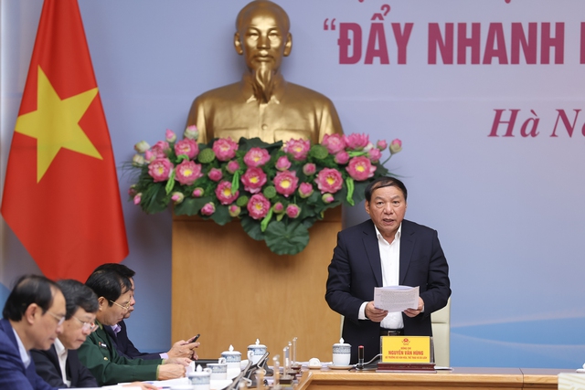 Bộ trưởng Nguyễn Văn Hùng kiến nghị Chính phủ sẽ ban hành Nghị quyết sau Hội nghị - Ảnh VGP/Nhật Bắc